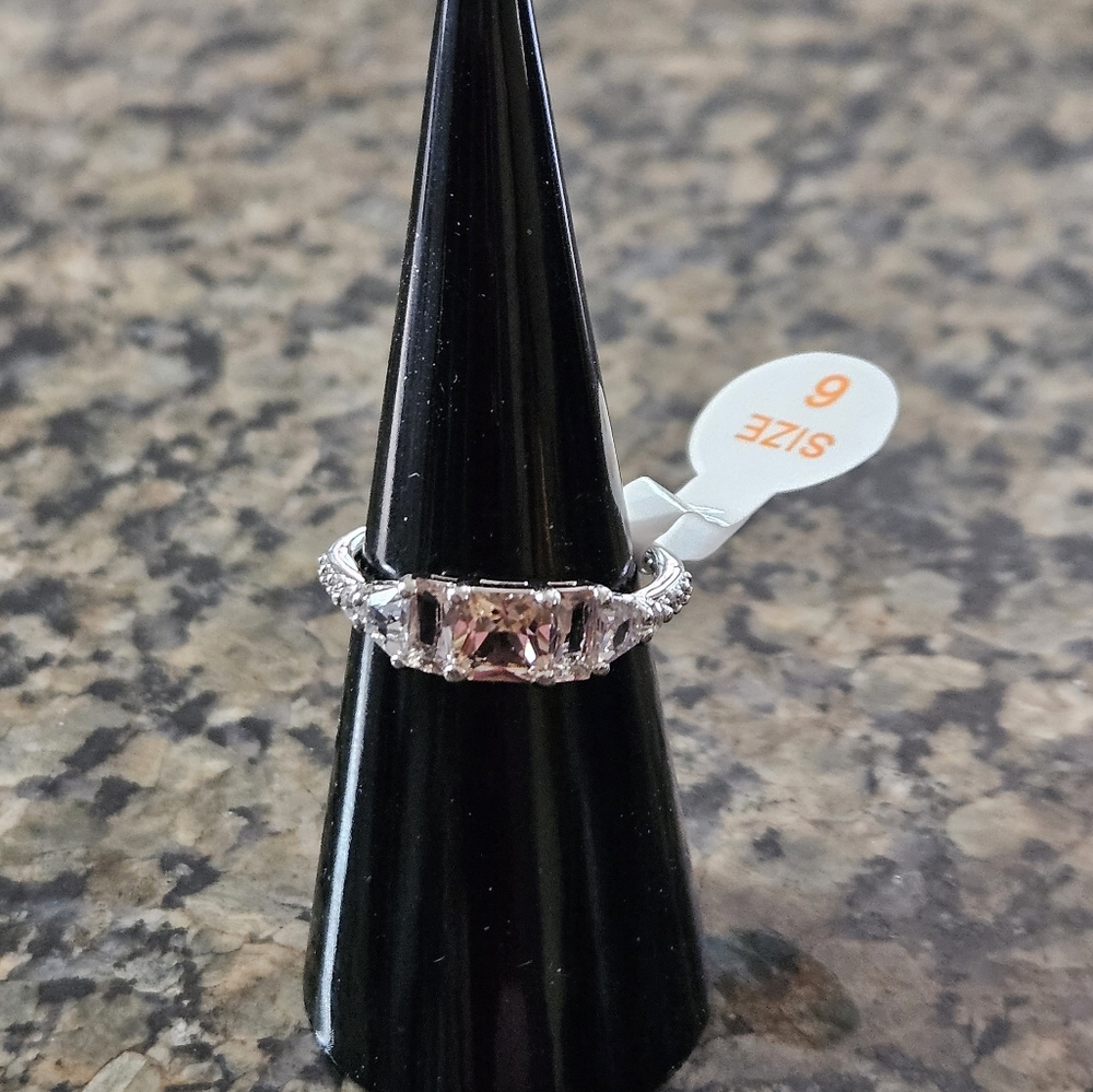 Bomb Party RBP8232 "Capturing Greatness" Peach Tourmaline & Morganite Sz 6